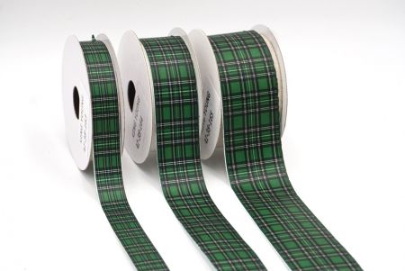 Klassieke groene tartan geruite lintset_AI